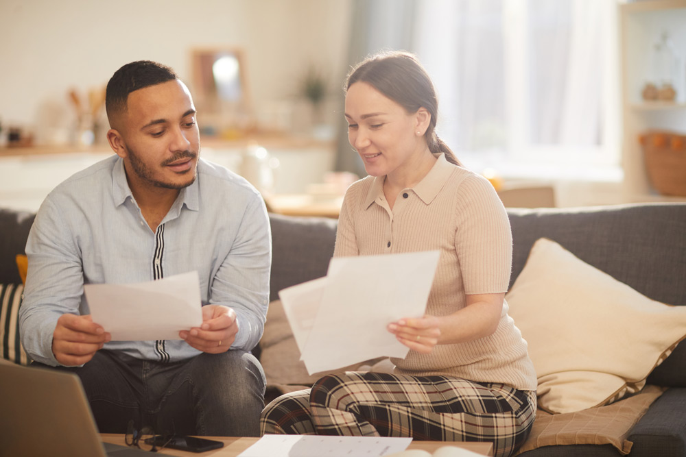 Couple going over budget